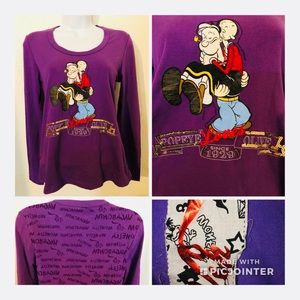 Vntg Italian Monella Vagabonda Popeye longsleeve